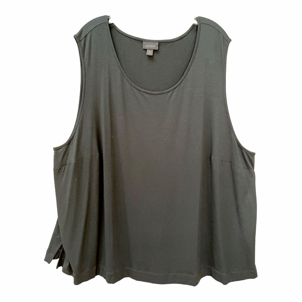 J Jill Wearever Collection Tank Top Blouse‎ Women’s PLUS Size 4X Solid Black